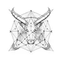 A constellation of Capricorn symbol made of gym equipment tattoo design idea