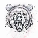 angry Bear tattoo design idea