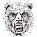 angry Bear tattoo design idea
