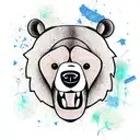 angry Bear tattoo design idea