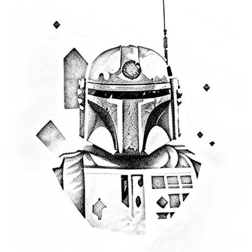 boba fett tattoo design idea