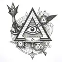Bill Cipher from Gravity Falls tattoo design idea