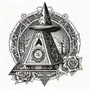 Bill Cipher from Gravity Falls in Gothic Realism Style and tattoo design idea