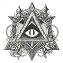 Bill Cipher from Gravity Falls in Gothic Realism Style and tattoo design idea