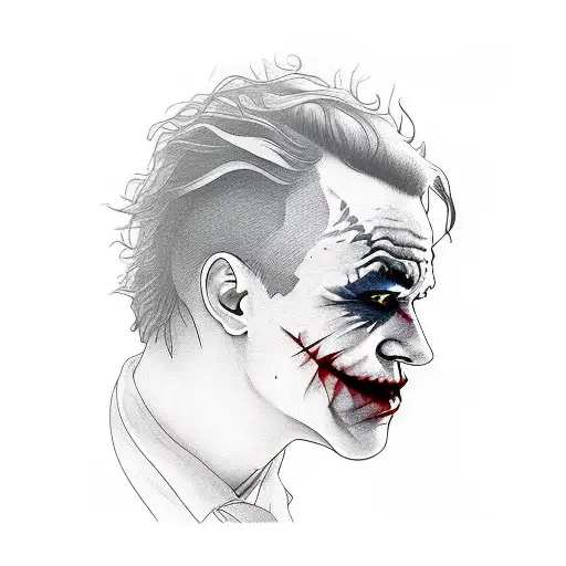 Heath ledger joker shoulder tattoo tattoo design idea