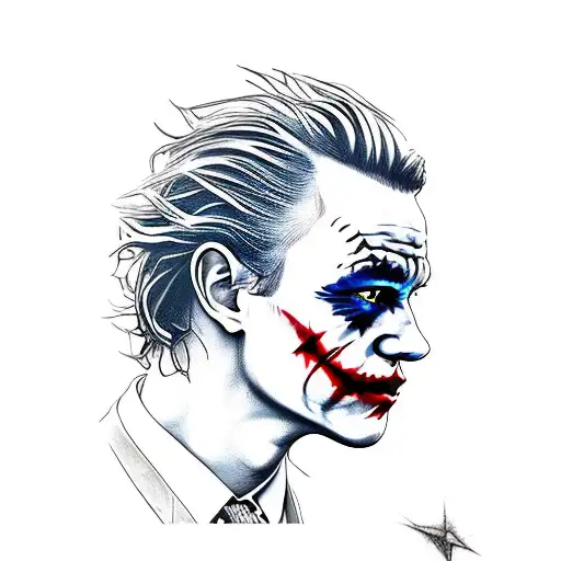 Heath ledger joker shoulder tattoo tattoo design idea