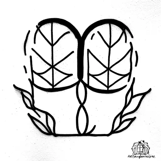 small black and white tattoo for two siblings tattoo design idea