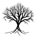 fish infinity tree roots tattoo design idea