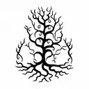 fish infinity tree roots tattoo design idea