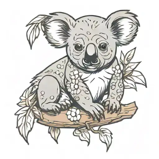 koala f tattoo design idea