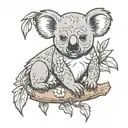 koala f tattoo design idea