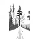 robert frost road less traveled tattoo design idea