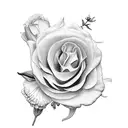 flores e abelhas tattoo design idea