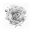 flores e abelhas tattoo design idea