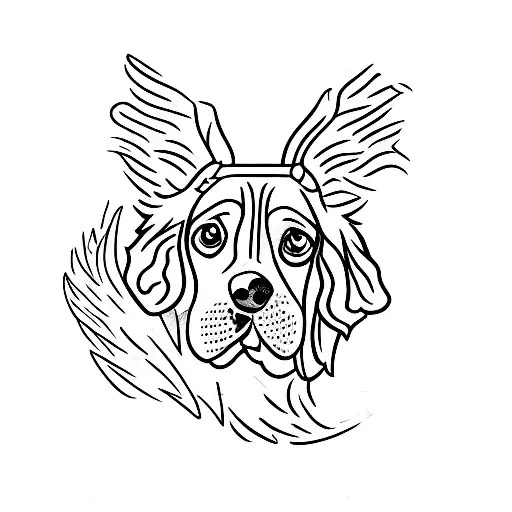beagle tattoo design idea
