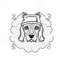 beagle tattoo design idea