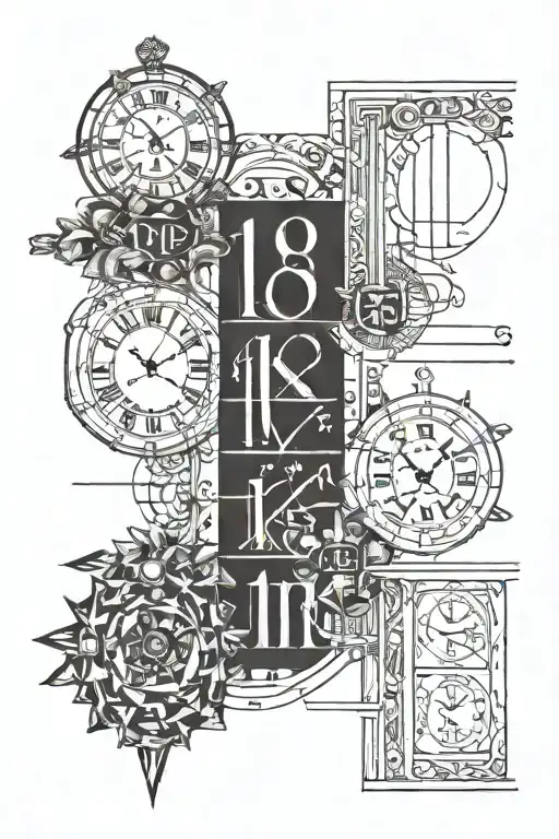 18 in roman numerals representing important dates tattoo design idea