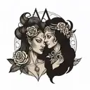 create a unique and creative tattoo compiling aries and virgo both tattoo design idea