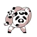 Warrior Panda with Yin Yang tattoo design idea