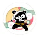 Warrior Panda with Yin Yang tattoo design idea
