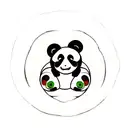Warrior Panda with Yin Yang tattoo design idea