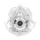 great gatsby and the green light tattoo design idea