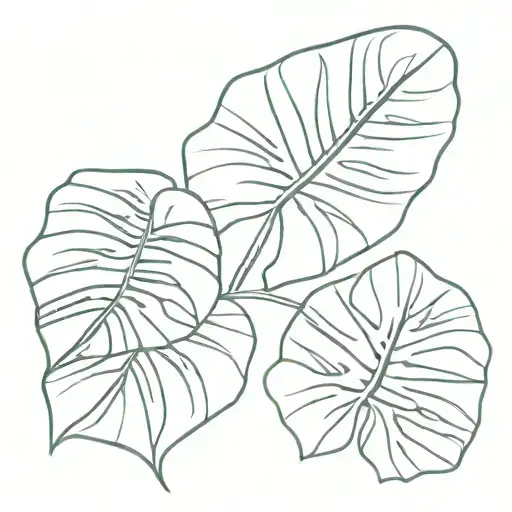 monstera leaf intertwined tattoo design idea