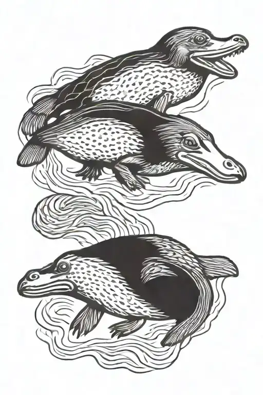 platypus tattoo design idea
