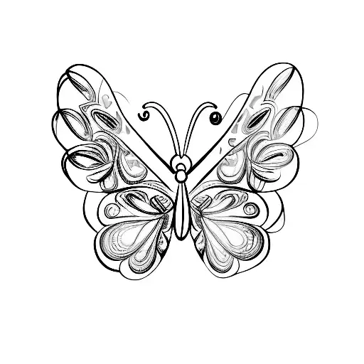 butterfly disappearing tattoo design idea