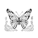 butterfly disappearing tattoo design idea