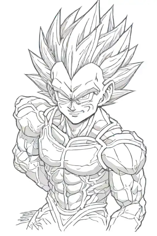 majin vegeta tattoo design idea