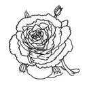 flower Bouget with carnation, violet, rose and gladiolus tattoo design idea
