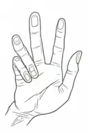 focus hand gesture associated tattoo design idea