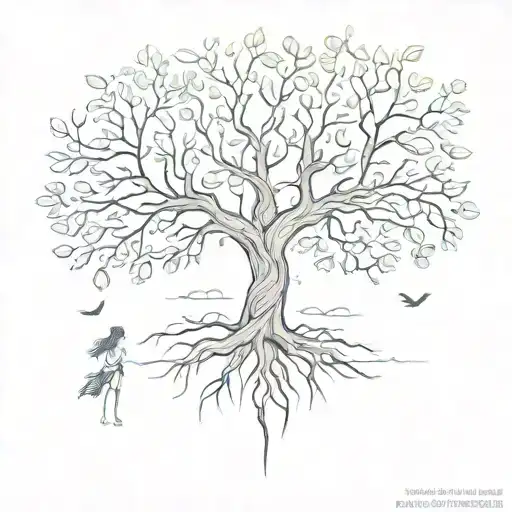 adhd tree of life tattoo design idea