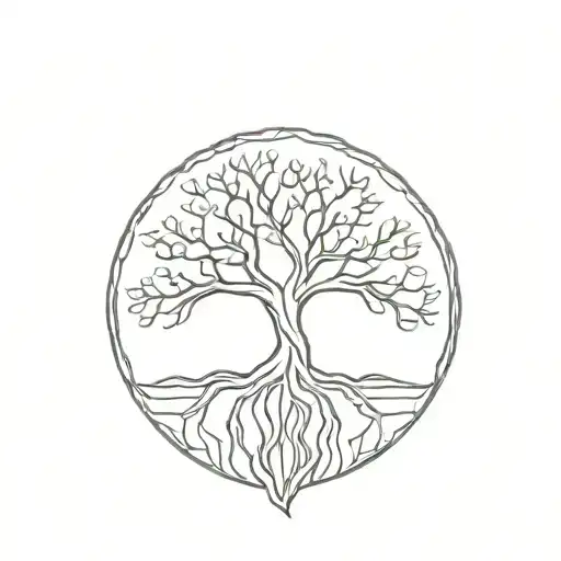  tree of life adhd tattoo design idea