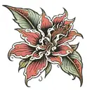 flower with 1981 tattoo design idea