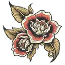 flower with 1981 tattoo design idea