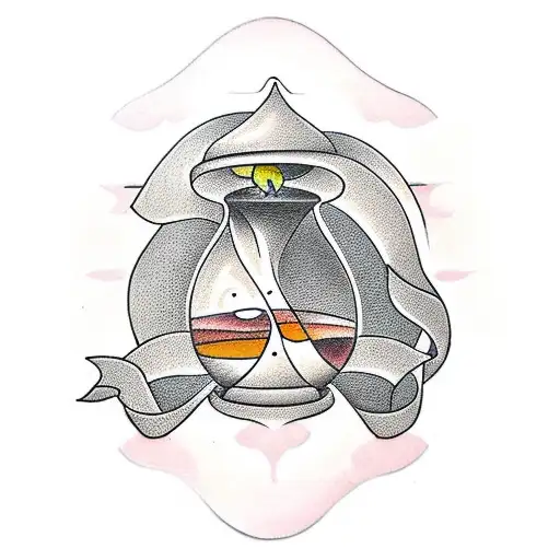 Hourglass with words "this too shall pass"  tattoo design idea
