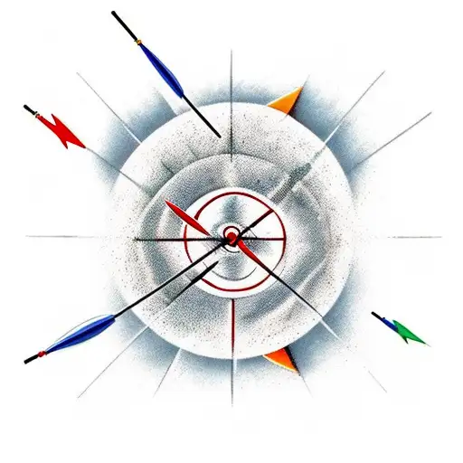 This is how I learned how to take the arrows in my back and shoot them at the stars tattoo design idea