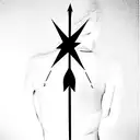 This is how I learned how to take the arrows in my back and shoot them at the stars tattoo design idea