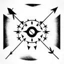 This is how I learned how to take the arrows in my back and shoot them at the stars tattoo design idea