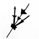 This is how I learned how to take the arrows in my back and shoot them at the stars tattoo design idea