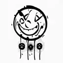 a smiley face tattoo design idea