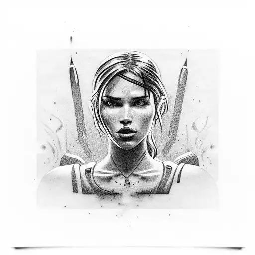 Lara croft tattoo design idea