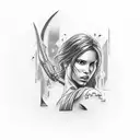 Lara croft tattoo design idea