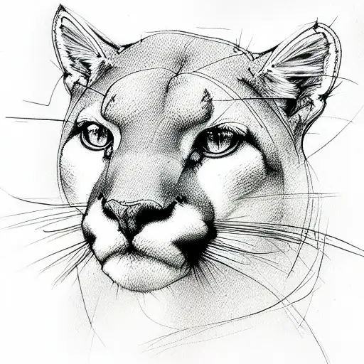 cougar tattoo design idea