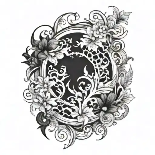 negative space tattoo design idea