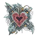 a monster heart trying to escape from the chest representing the rage and sadness trying to escape  tattoo design idea