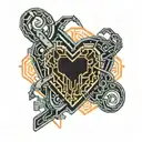 a monster heart trying to escape from the chest representing the rage and sadness trying to escape  tattoo design idea