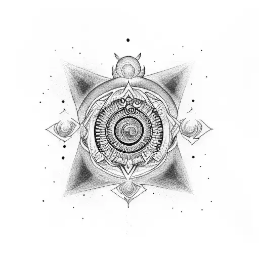 sudarshana chakra tattoo design idea